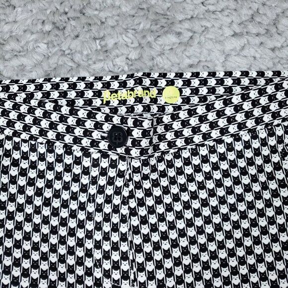 Betabrand Small Short Petite Skinny Leg Pencil Dress Pants Catstooth Black White - Picture 6 of 10
